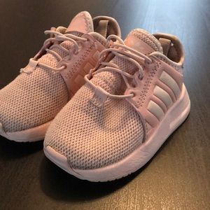 Pink adidas toddler shoes